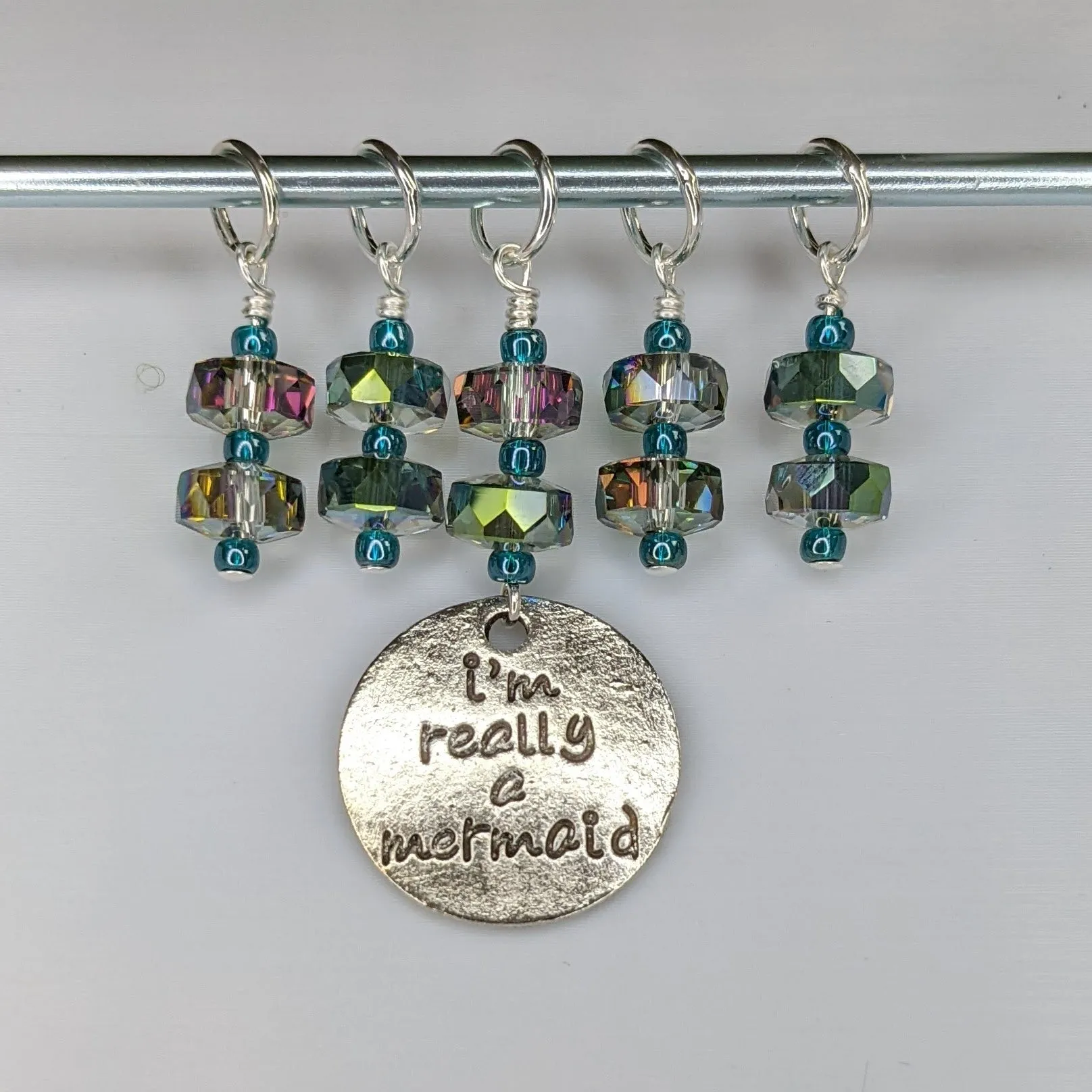 I'm really a Mermaid Stitch Markers & Earrings