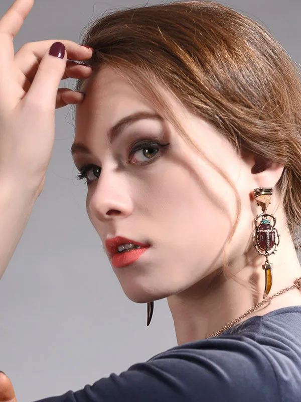 Insect Elements Exaggerated Earrings