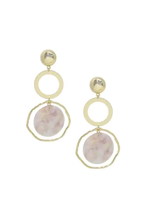 Inspired Blush Resin & Dangle Earrings