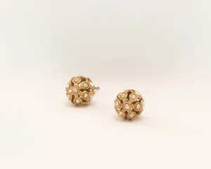 Italian Artisan Gold Starburst Stud Earrings