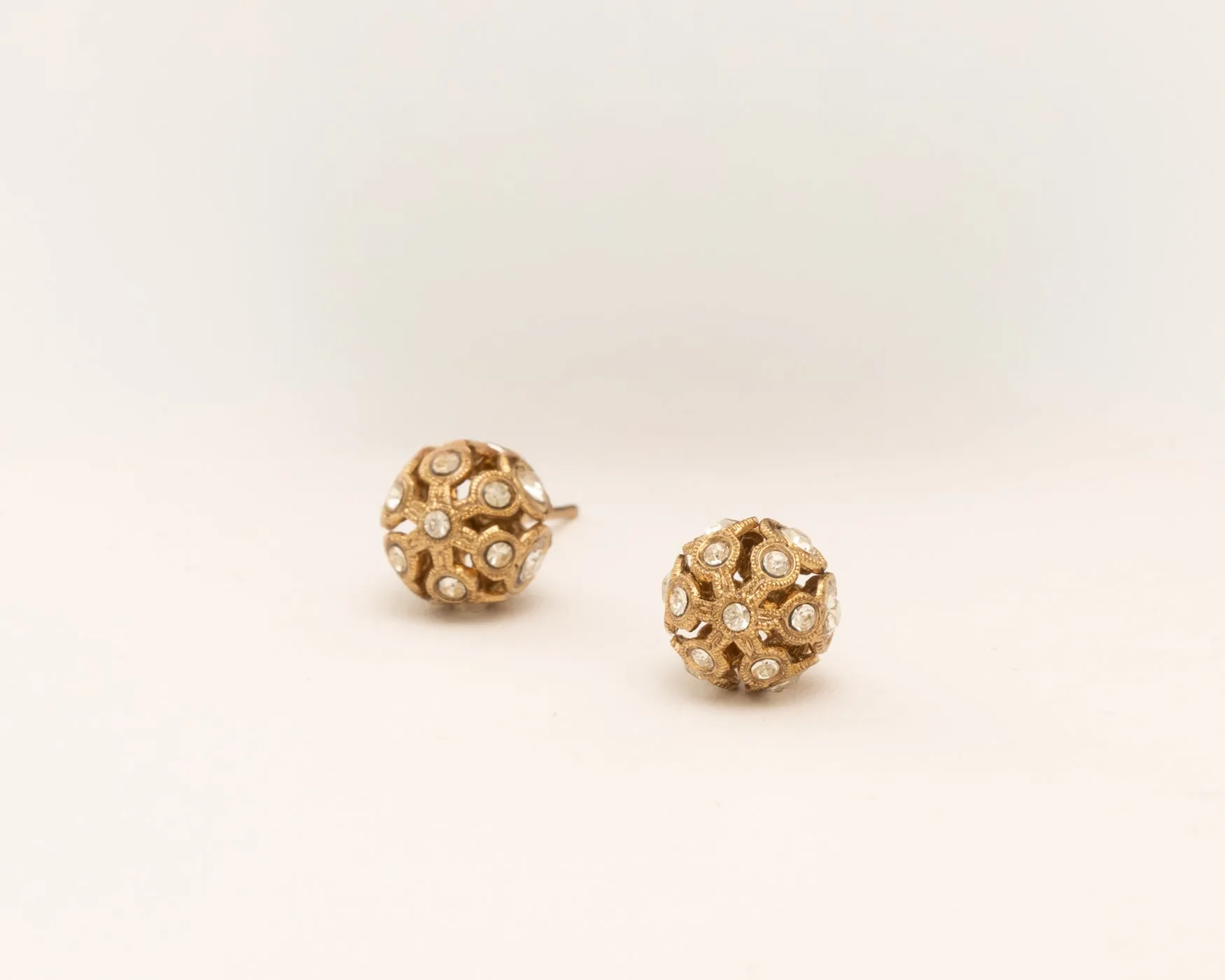 Italian Artisan Gold Starburst Stud Earrings