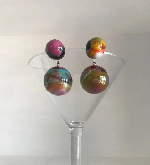 Jackie Brazil Multi Colored Ball Earring