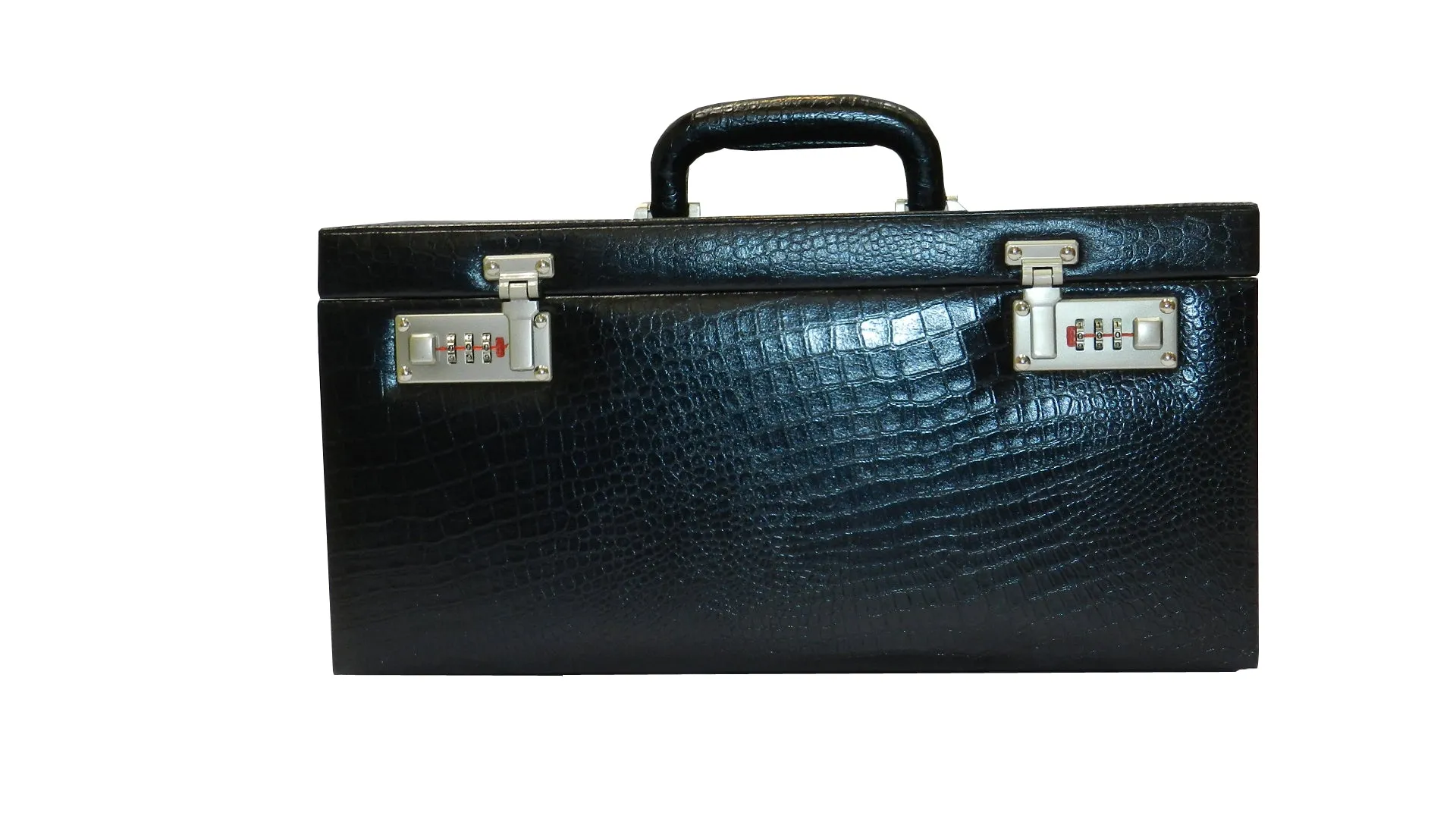 Jewelry Box Genuine Leather Multipurpose XL-Size Number Lock