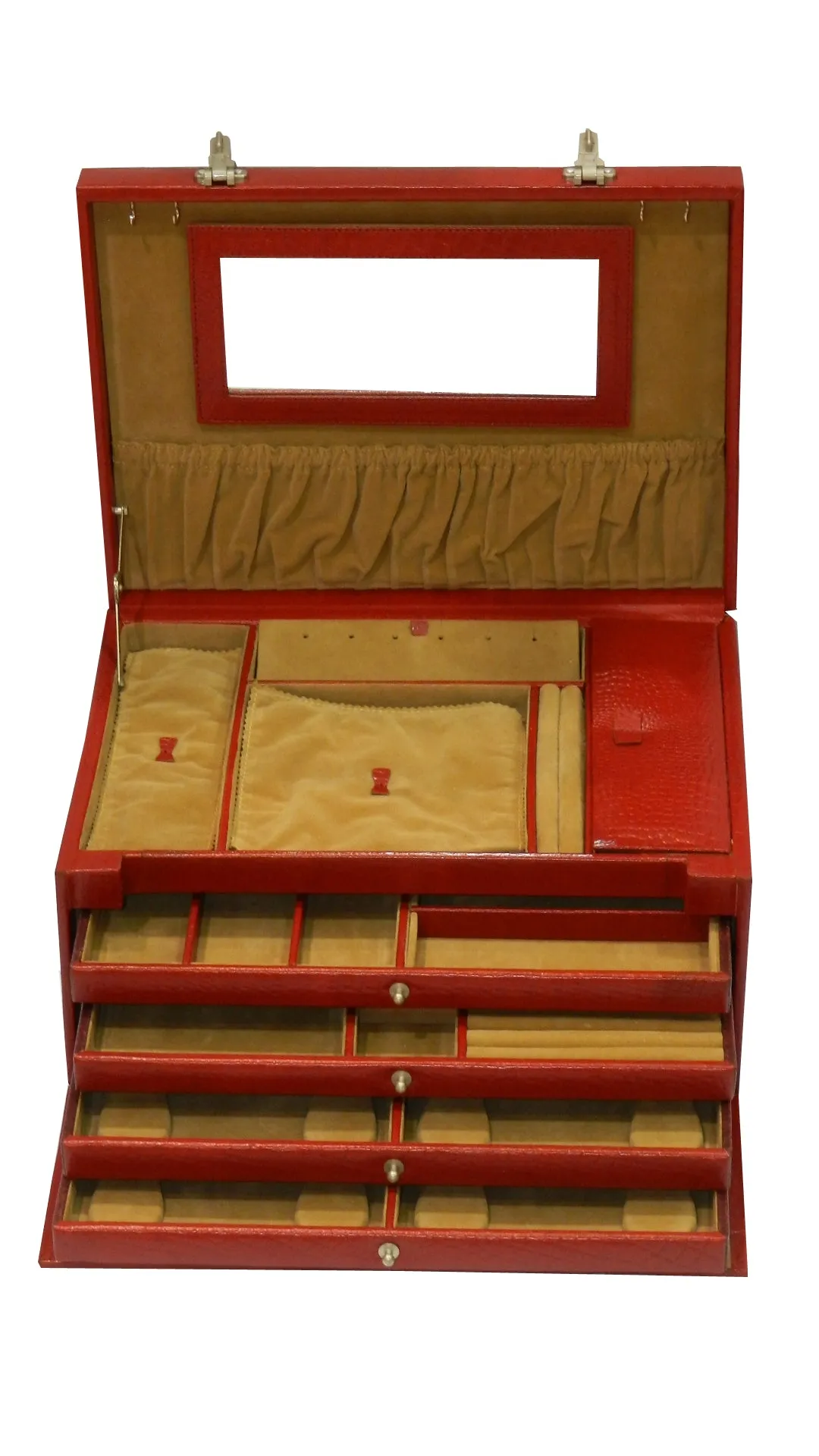 Jewelry Box Genuine Leather Multipurpose XL-Size Number Lock