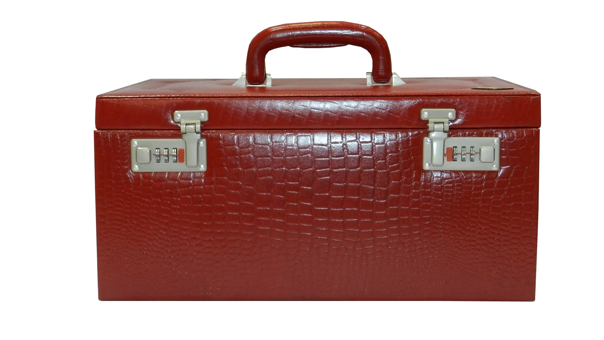 Jewelry Box Genuine Leather Multipurpose XL-Size Number Lock