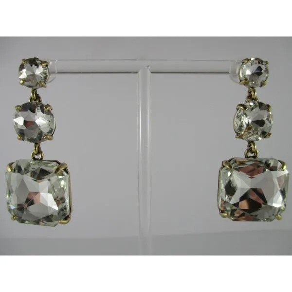 Julia Triple Crystal Earrings