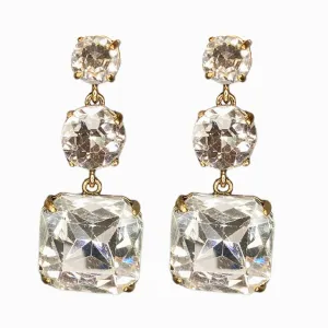 Julia Triple Crystal Earrings