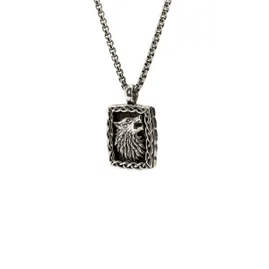 Keith Jack Small Sterling Silver Wolf Pendant