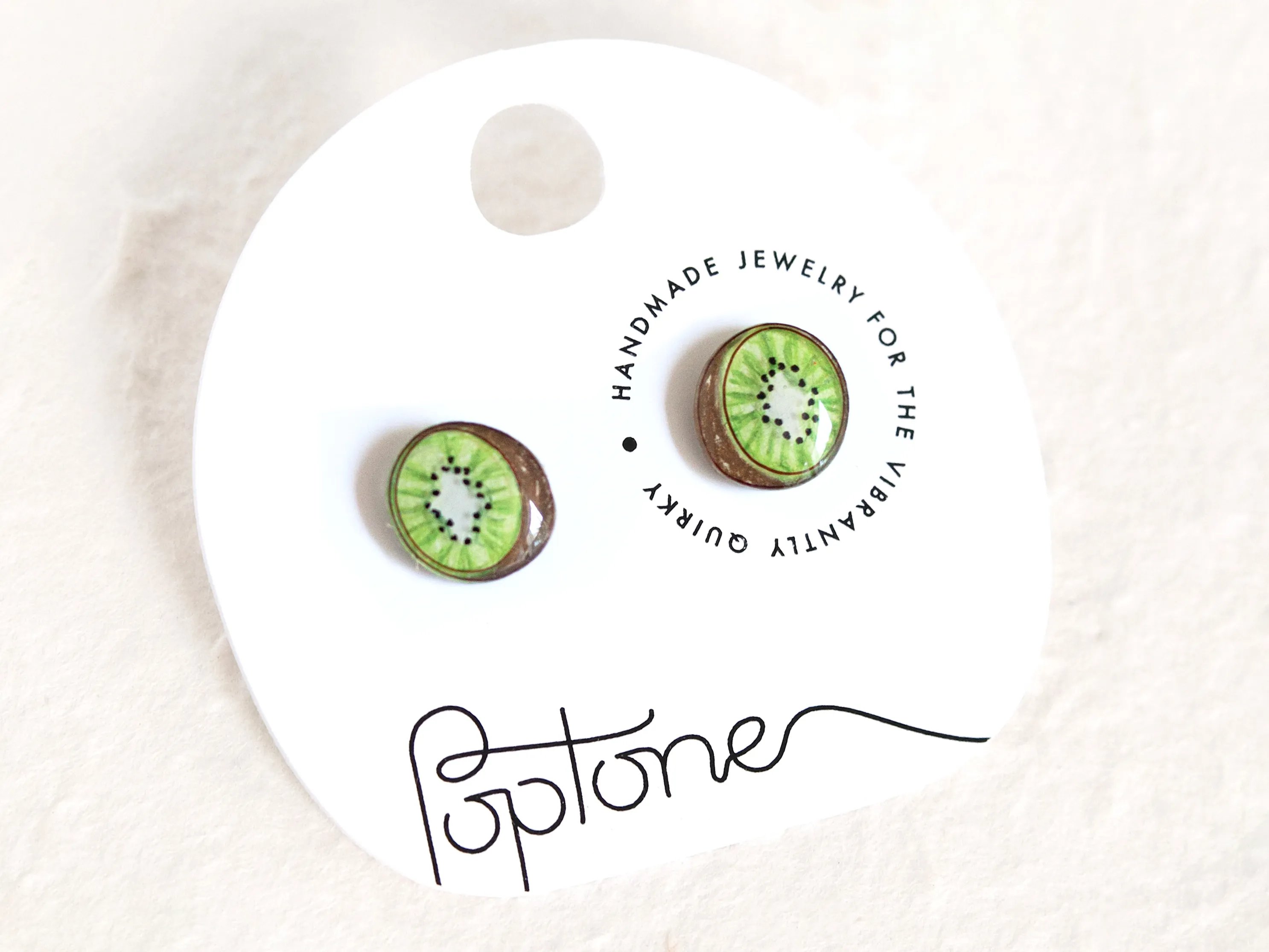 Kiwi Fruit Stud Earrings
