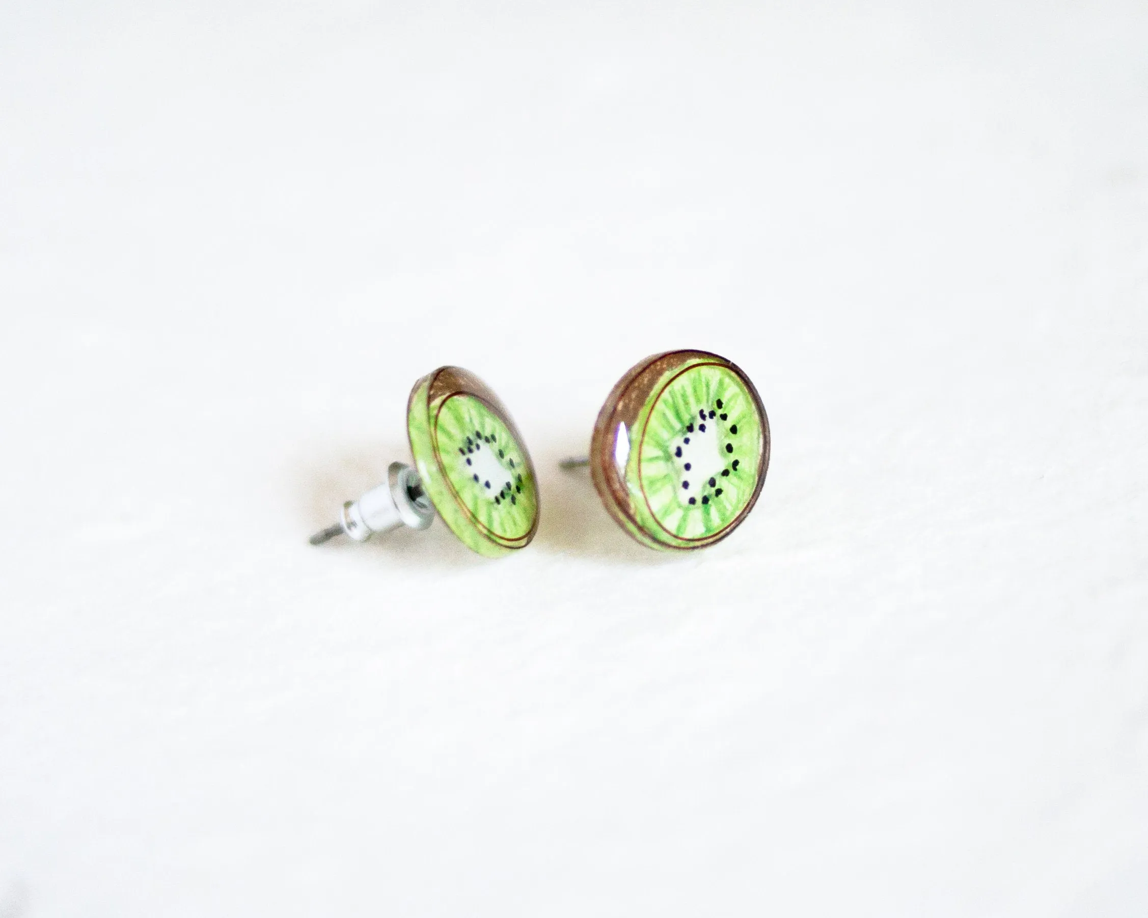 Kiwi Fruit Stud Earrings