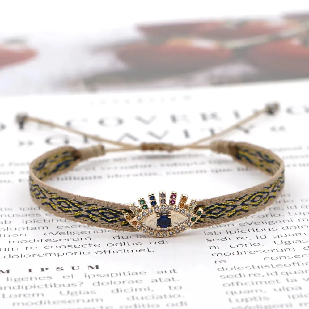 KKBEAD Handmade Braided Bracelets Set Boho Summer Beach Cloth Fabric Bracelet For Women Jewelry Gift CZ Pulseras Accessories