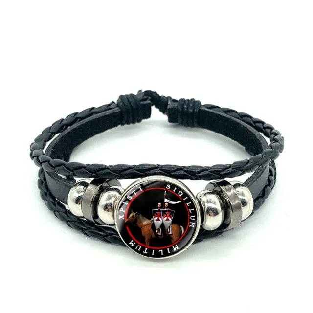 Knights Templar Bracelet - Black & Red
