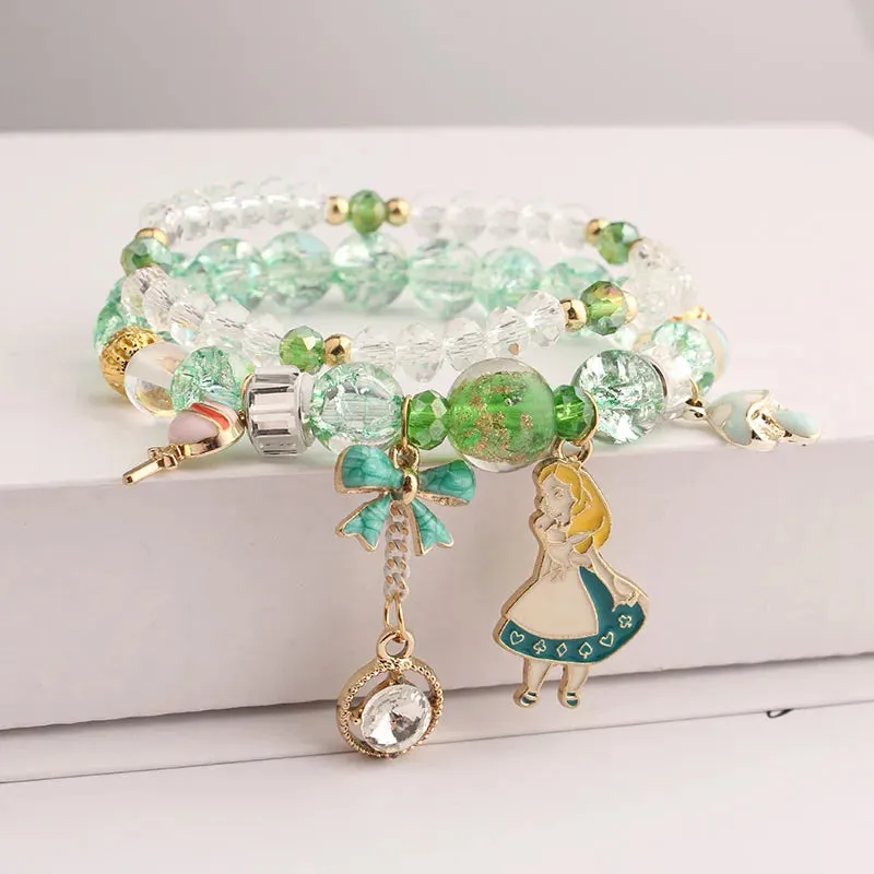 Korean Style fresh wrist bracelet for women outbreak beads elastic bracelets for women butterfly starfish girl jewelry for women