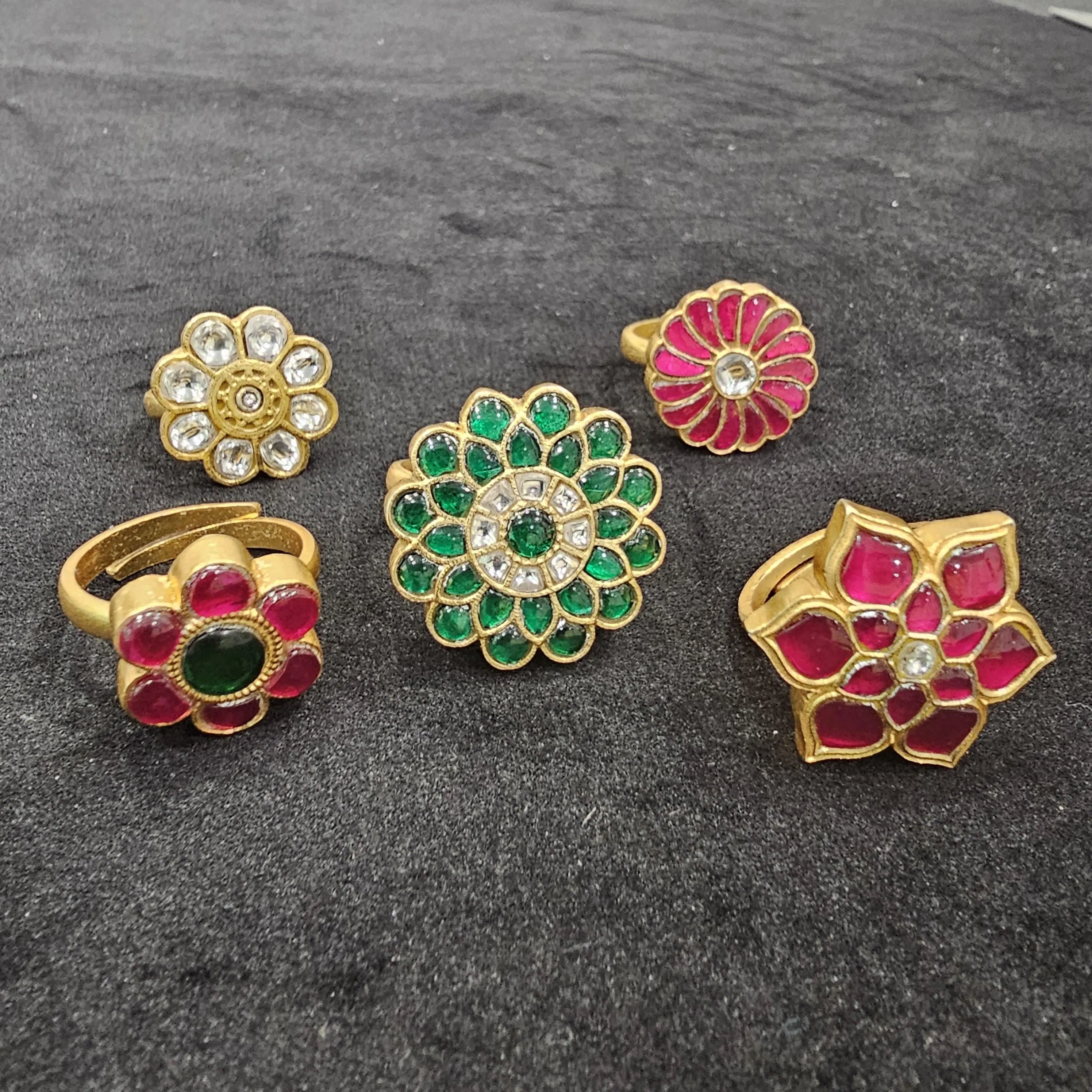 kundan Adjustable rings