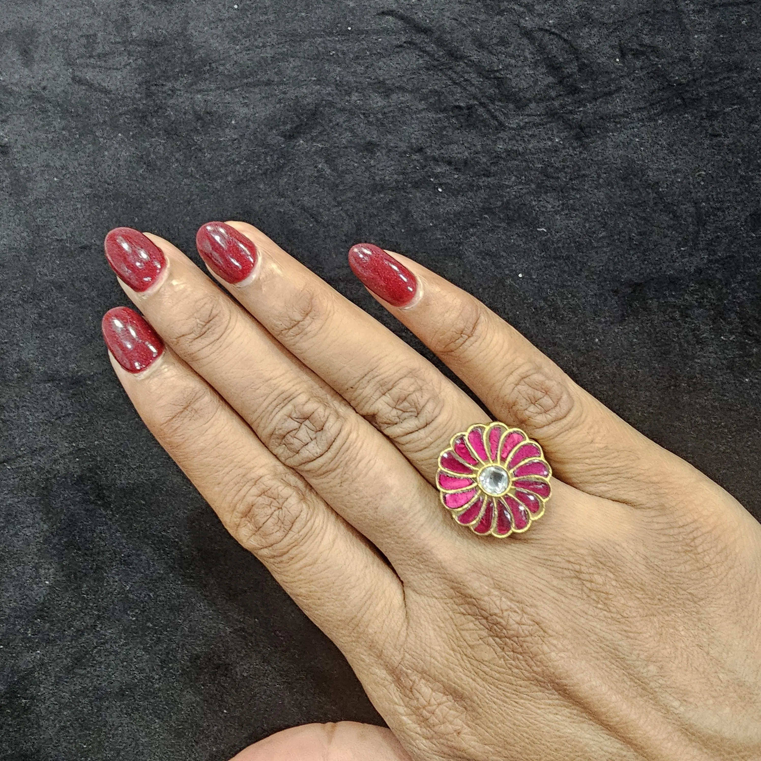 kundan Adjustable rings