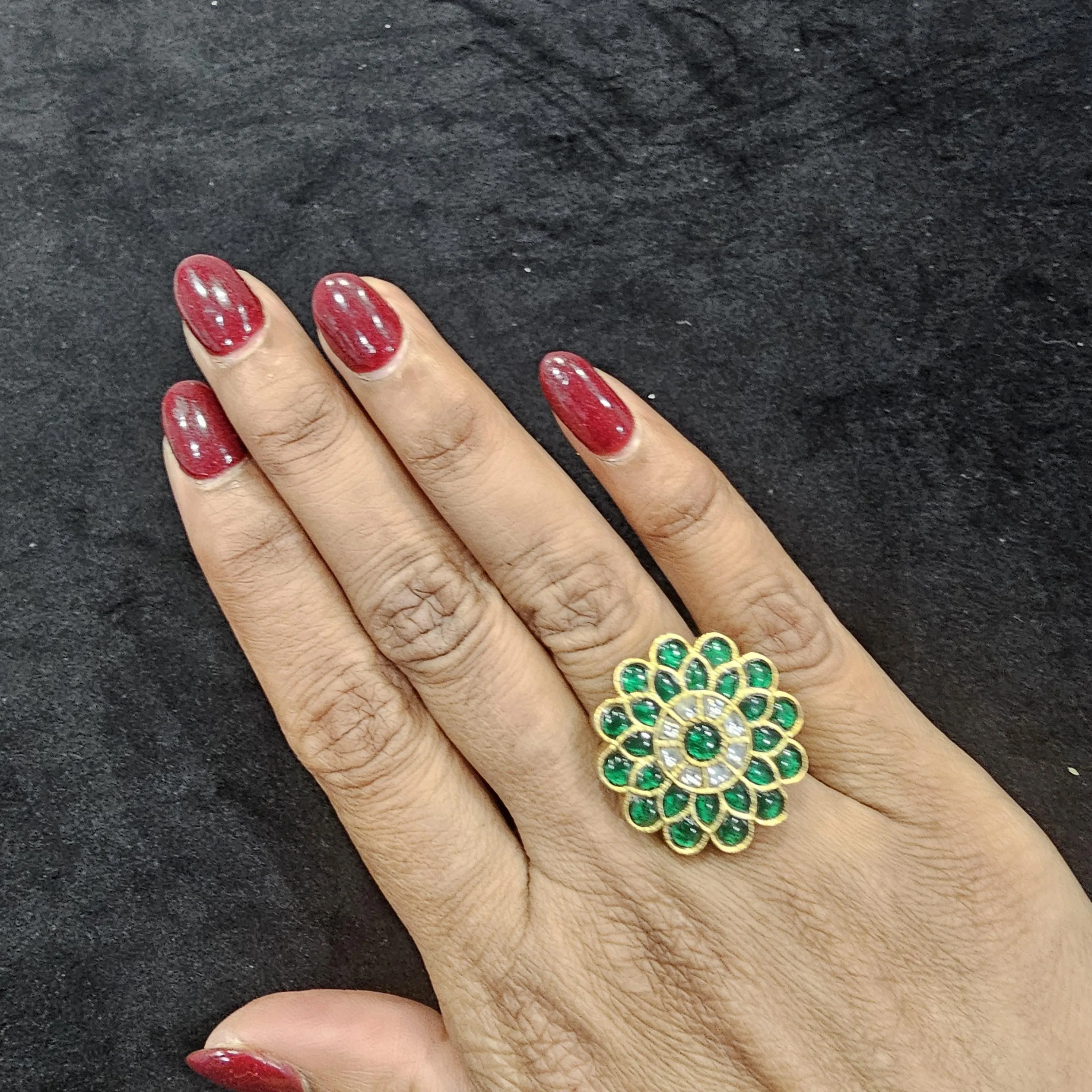 kundan Adjustable rings