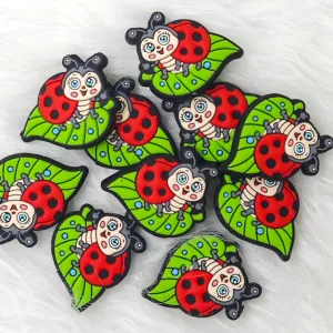 Ladybug Silicone Focal Beads Wholesale, Animal focal beads