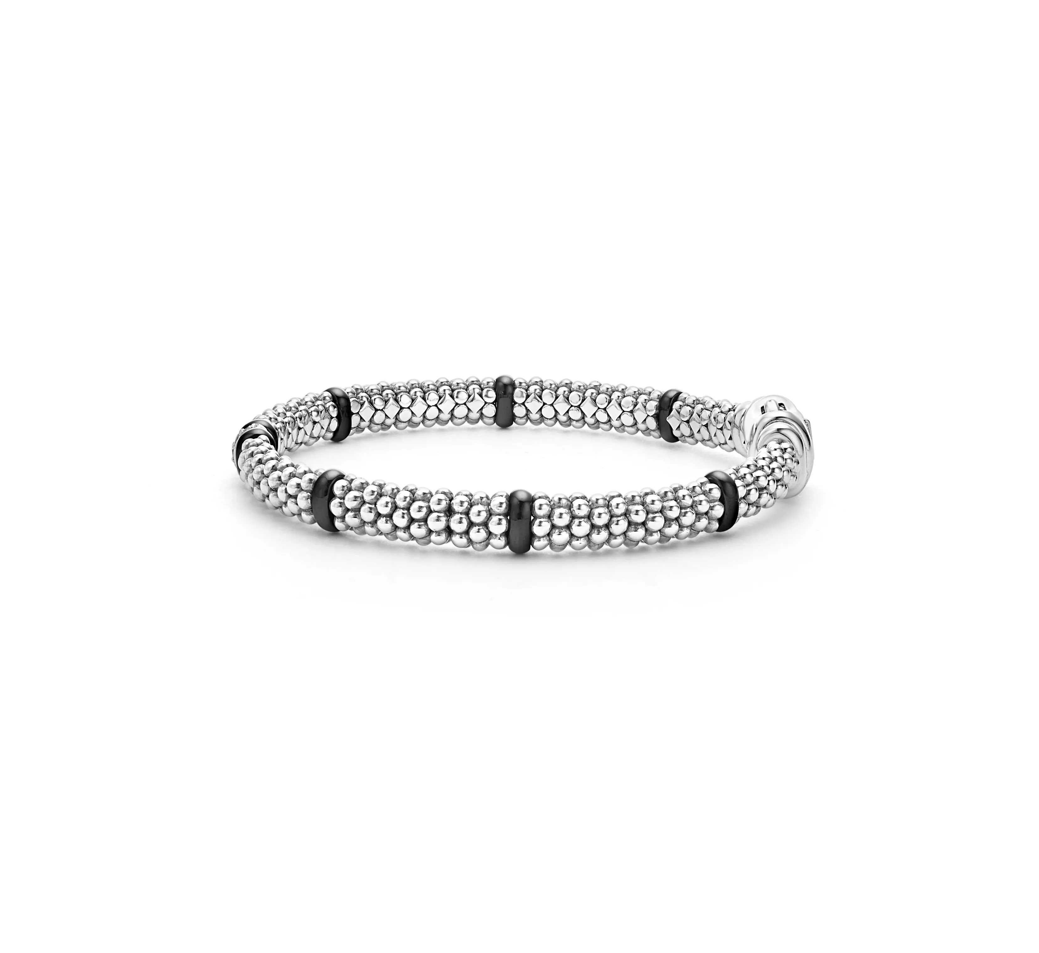 LAGOS Black Caviar Single Station Diamond Caviar Bracelet
