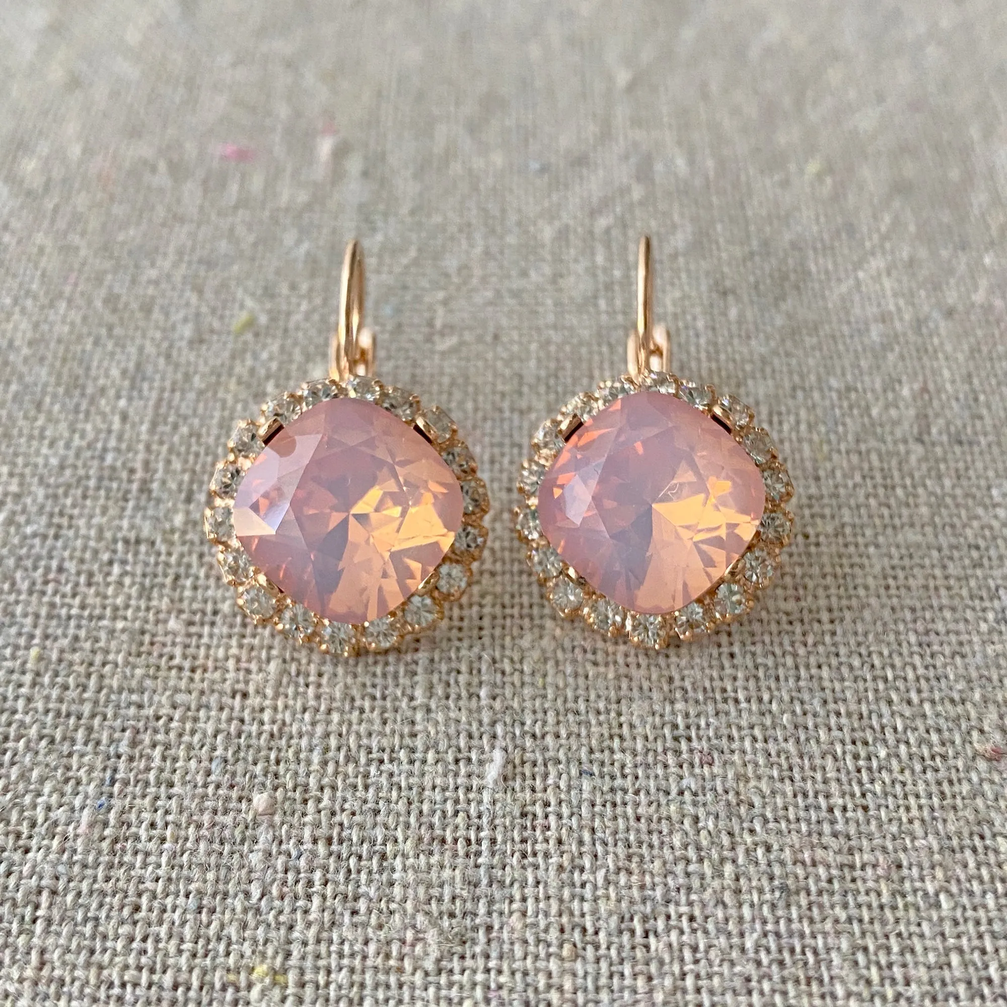 Large Cushion Luxe Leverback Earrings
