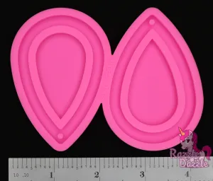 Large Hollow Teardrop Earring Mold