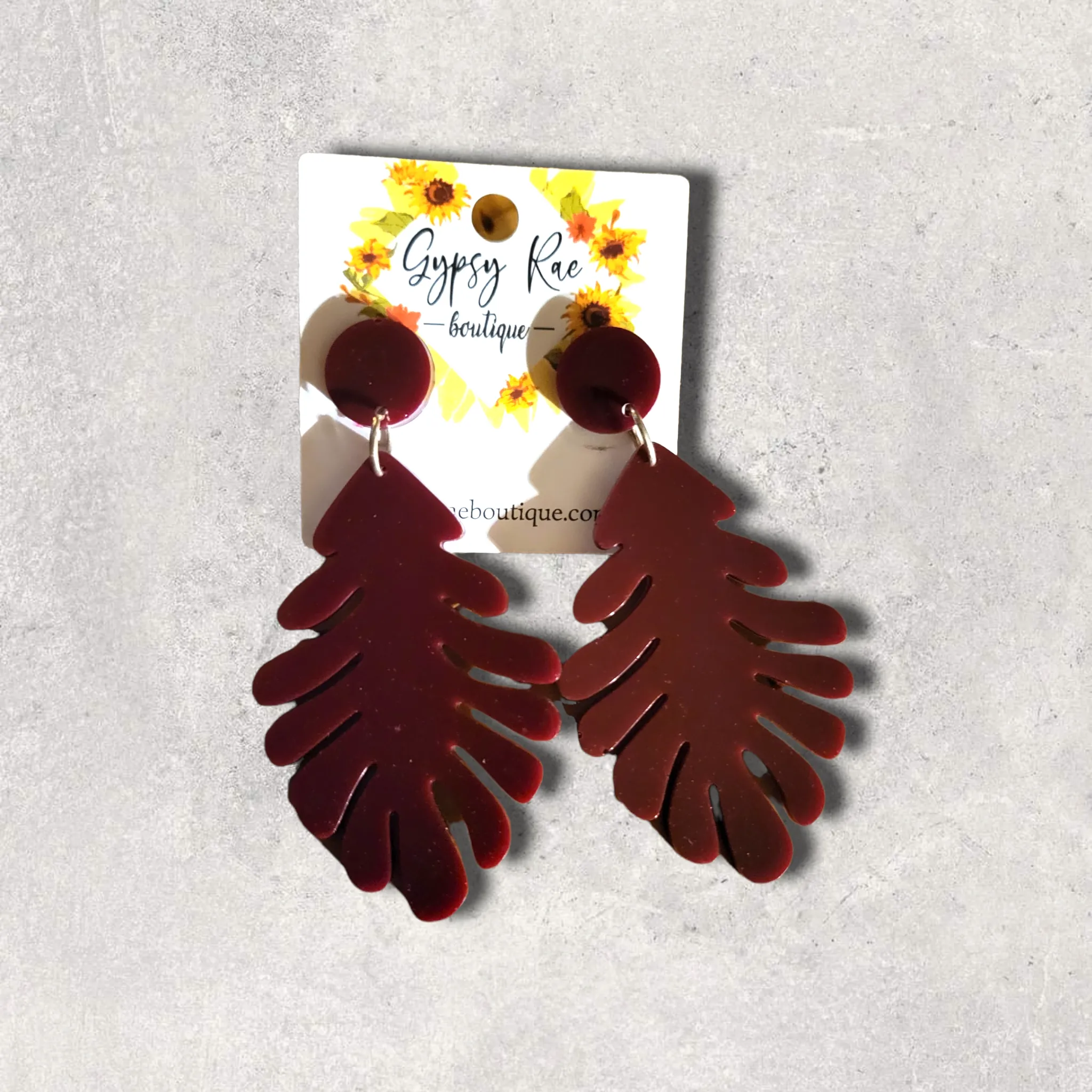 Leaf Resin Earrings