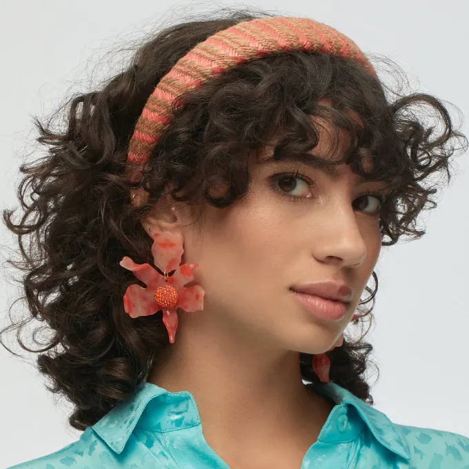Lele Sadoughi Papaya Crystal Lily Earrings