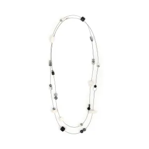 Lily Tsay Porcelain and Mixed Bead Necklace