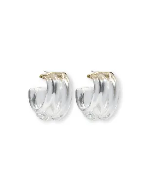 Lizzie Fortunato Sculpted Hoops in Storm