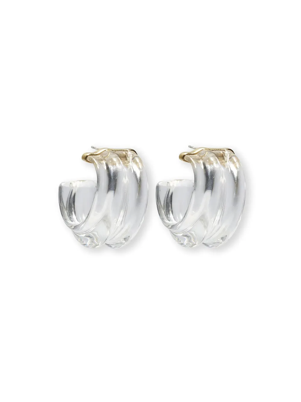 Lizzie Fortunato Sculpted Hoops in Storm