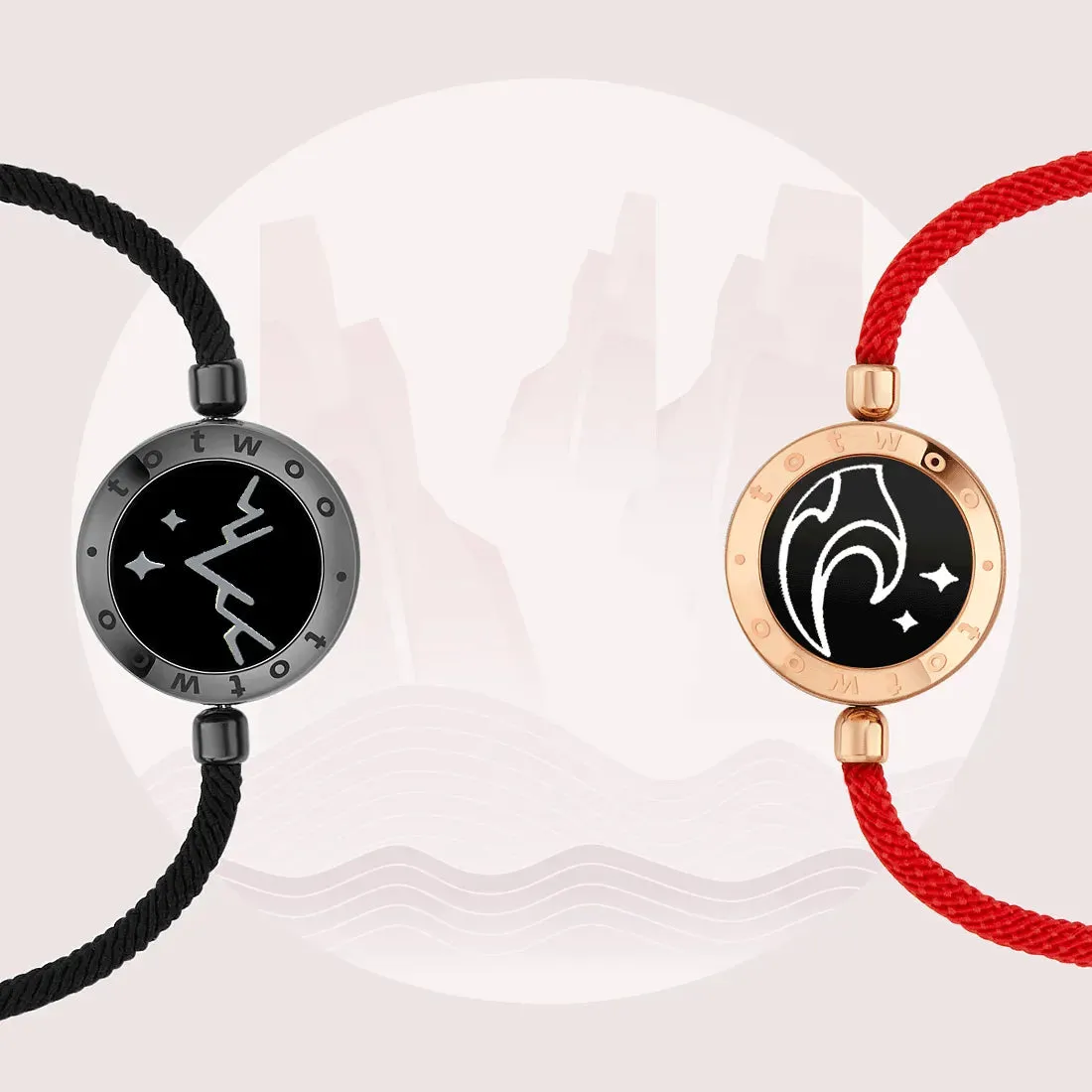 long distance touch  light up&Vibrate Bracelets for Couples