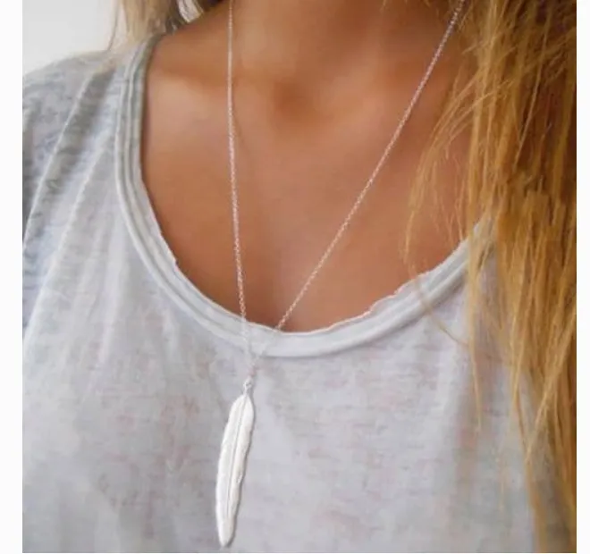 Long Feather Necklace