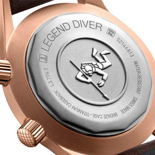 Longines Legend Diver Green Dial & Brown Leather Watch for Men