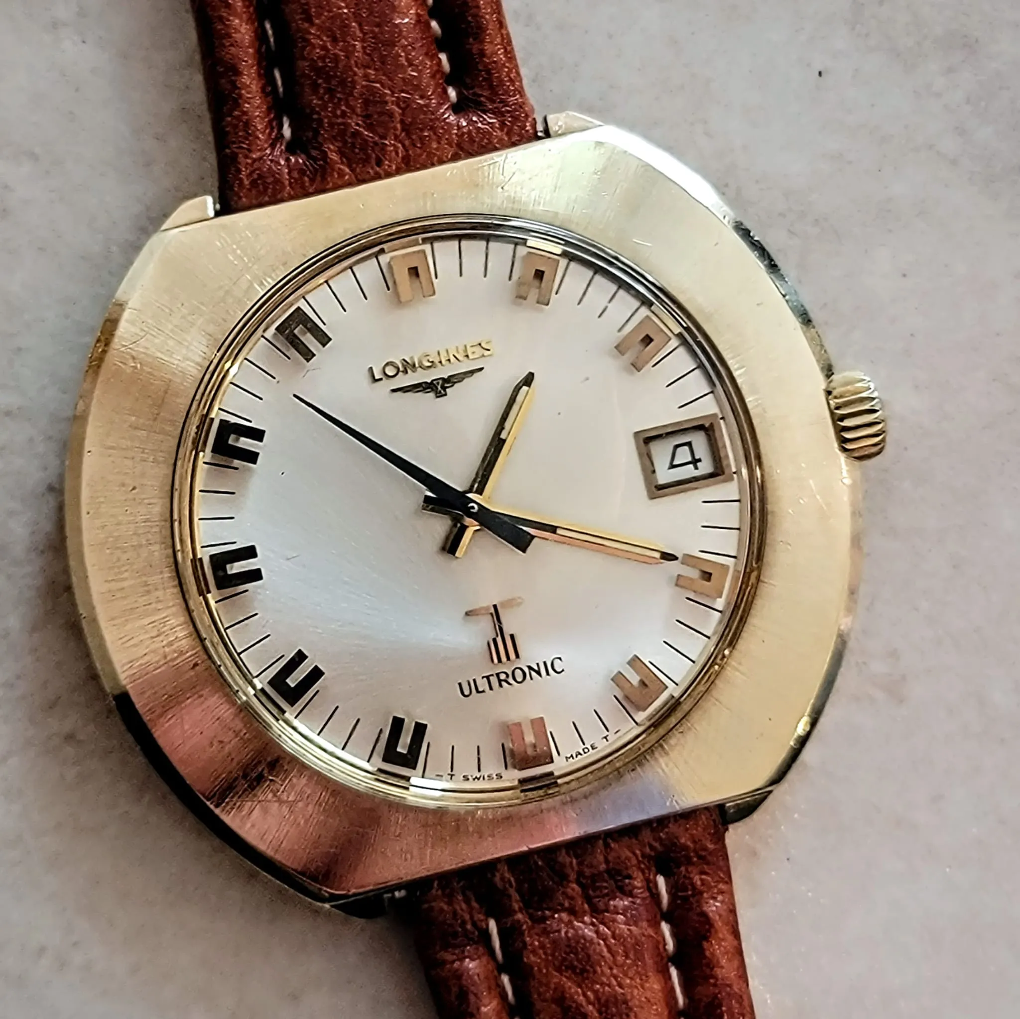 LONGINES ULTRONIC Tuning Fork Watch Ref. 6312 Cal. ESA 9162 Swiss Wristwatch 1970's