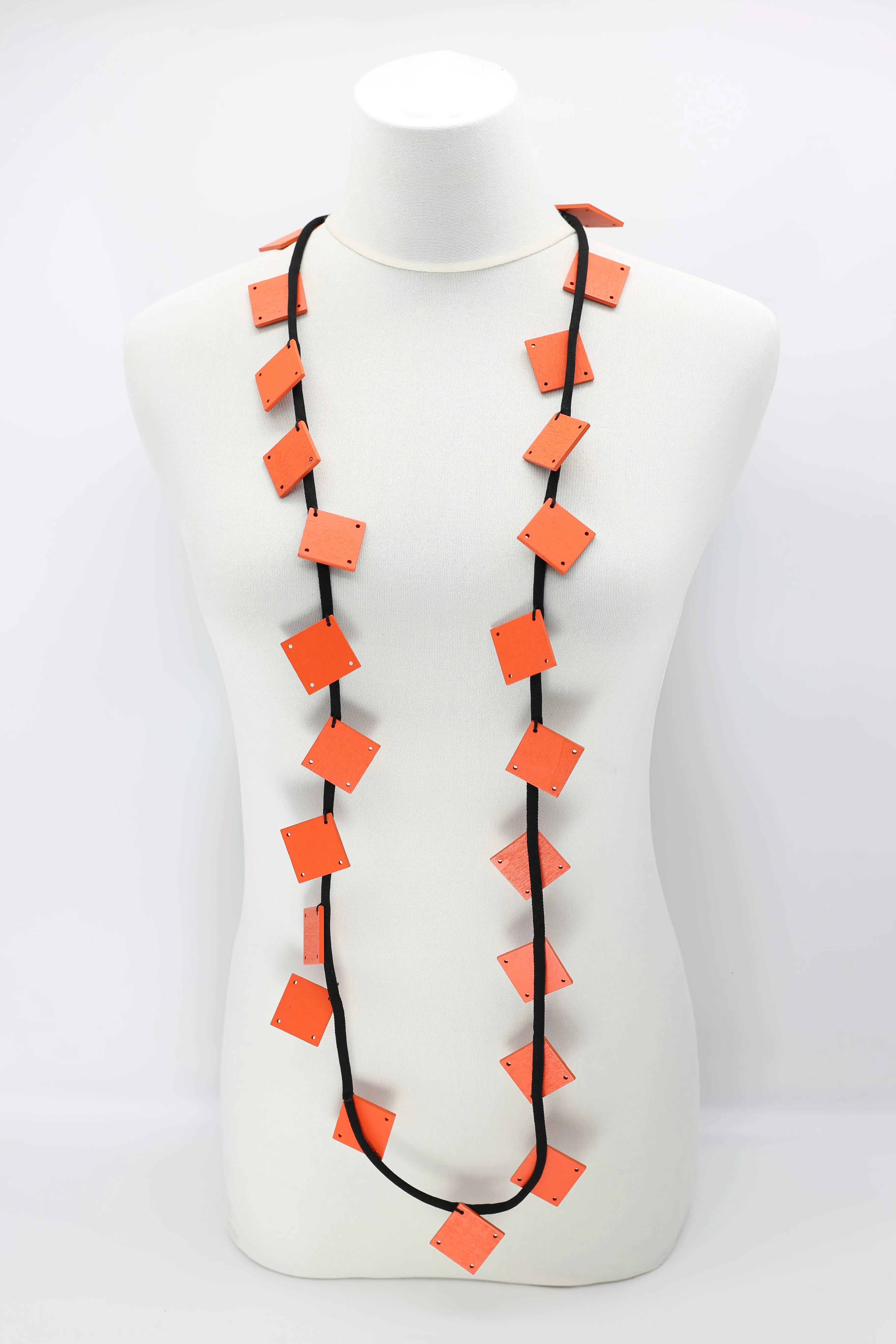 LOVE Ribbon & Squares Necklaces Set