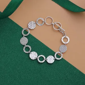 Lucky Coin Charm Custom Fit 925 Sterling Silver Bracelet
