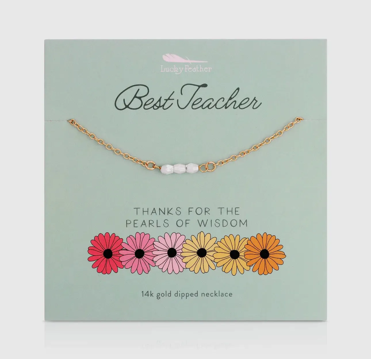 Lucky Feather Teacher & Grad Necklaces
