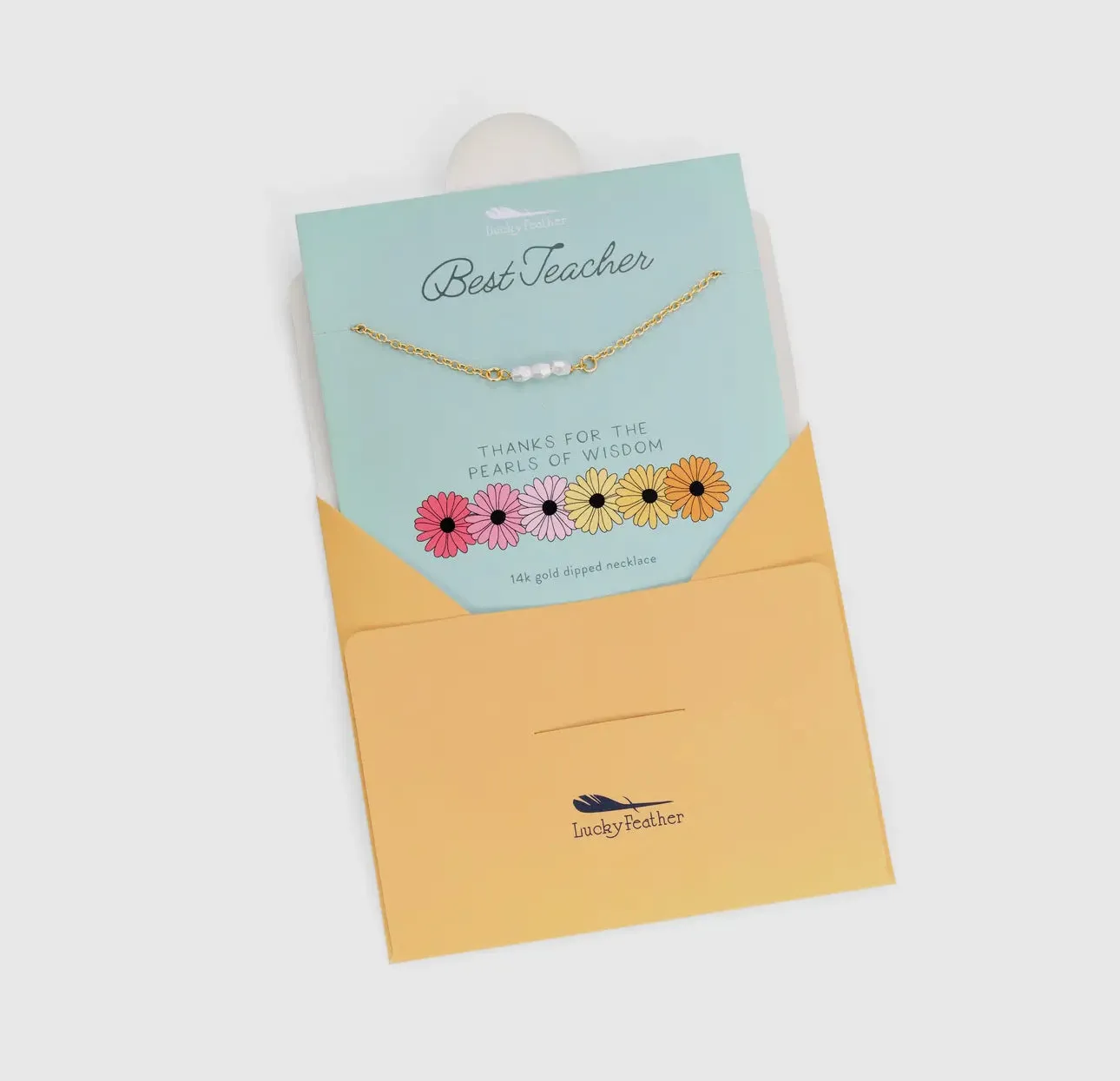 Lucky Feather Teacher & Grad Necklaces