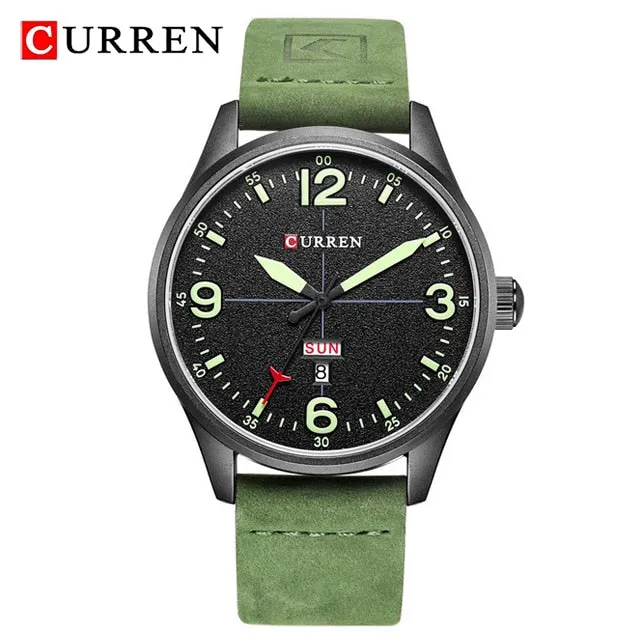 Luxury Brand CURREN Men Watches Fashion Casual Sports Wrist Watch Men Leather Military Watch Mens Quartz Clock Relogio Masculino