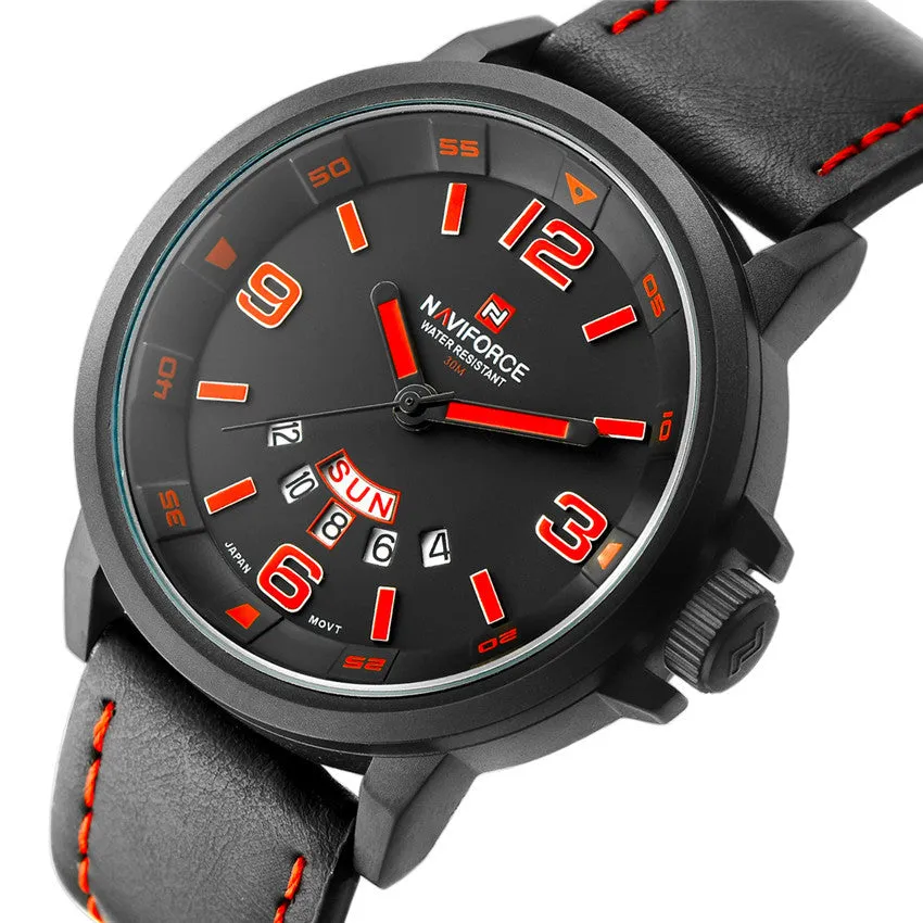 Luxury Brand Military Watches Men Quartz Analog Clock Leather Clock Man Sports Watches Army Watch