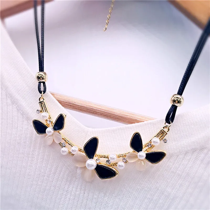 Luxury Imitation blue diomands rhinestone gem crystal peacock feather rope statement necklace fashion jewelry