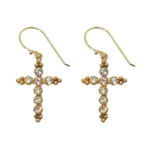 Madonna Cross Hook Earrings