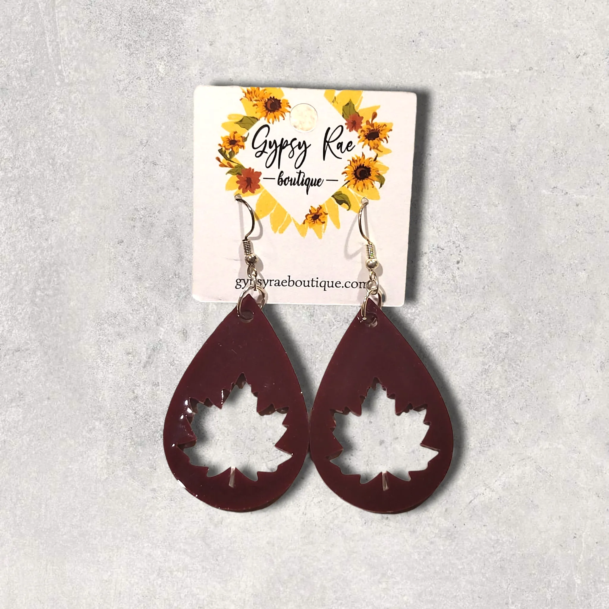 Maple Leaf Teardrop Earrings