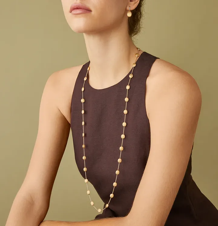 Marco Bicego Siviglia Yellow Gold Large Bead Long Necklace