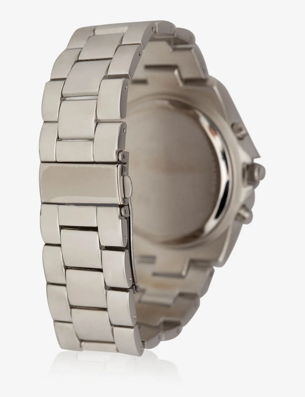 MEN'S SILVER LARGE FACED WATCH