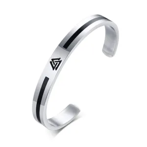 Men’s Stainless-Steel Cuff Minimalist Bangle Bracelet
