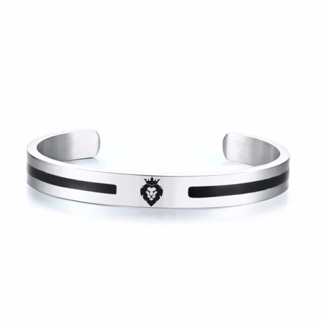 Men’s Stainless-Steel Cuff Minimalist Bangle Bracelet
