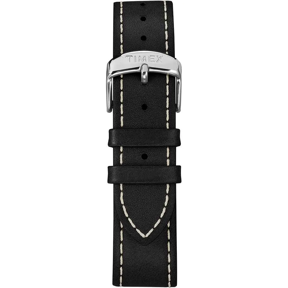 Men's Weekender Chronograph 40mm Watch - White Dial/Black Leather Strap