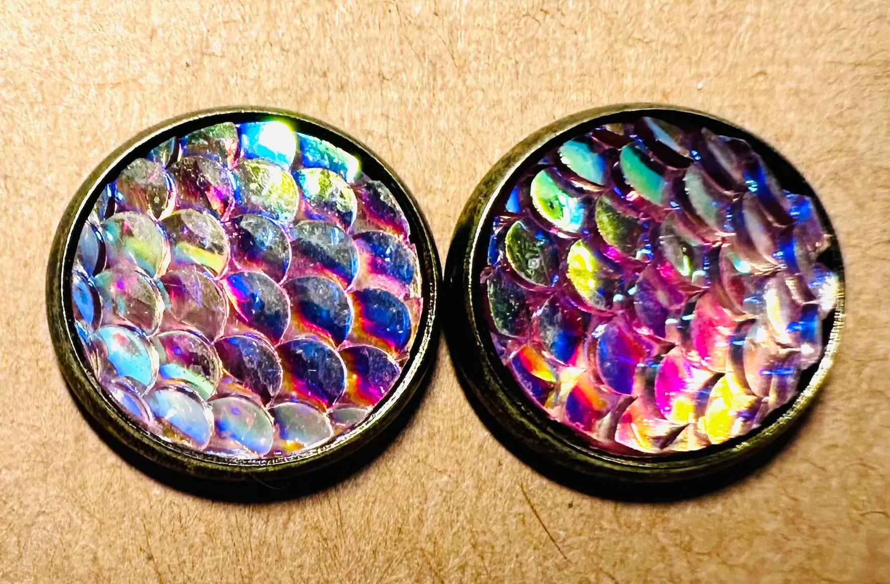 Mermaid Studs/Scale Resin Earrings/Mermaid Earrings