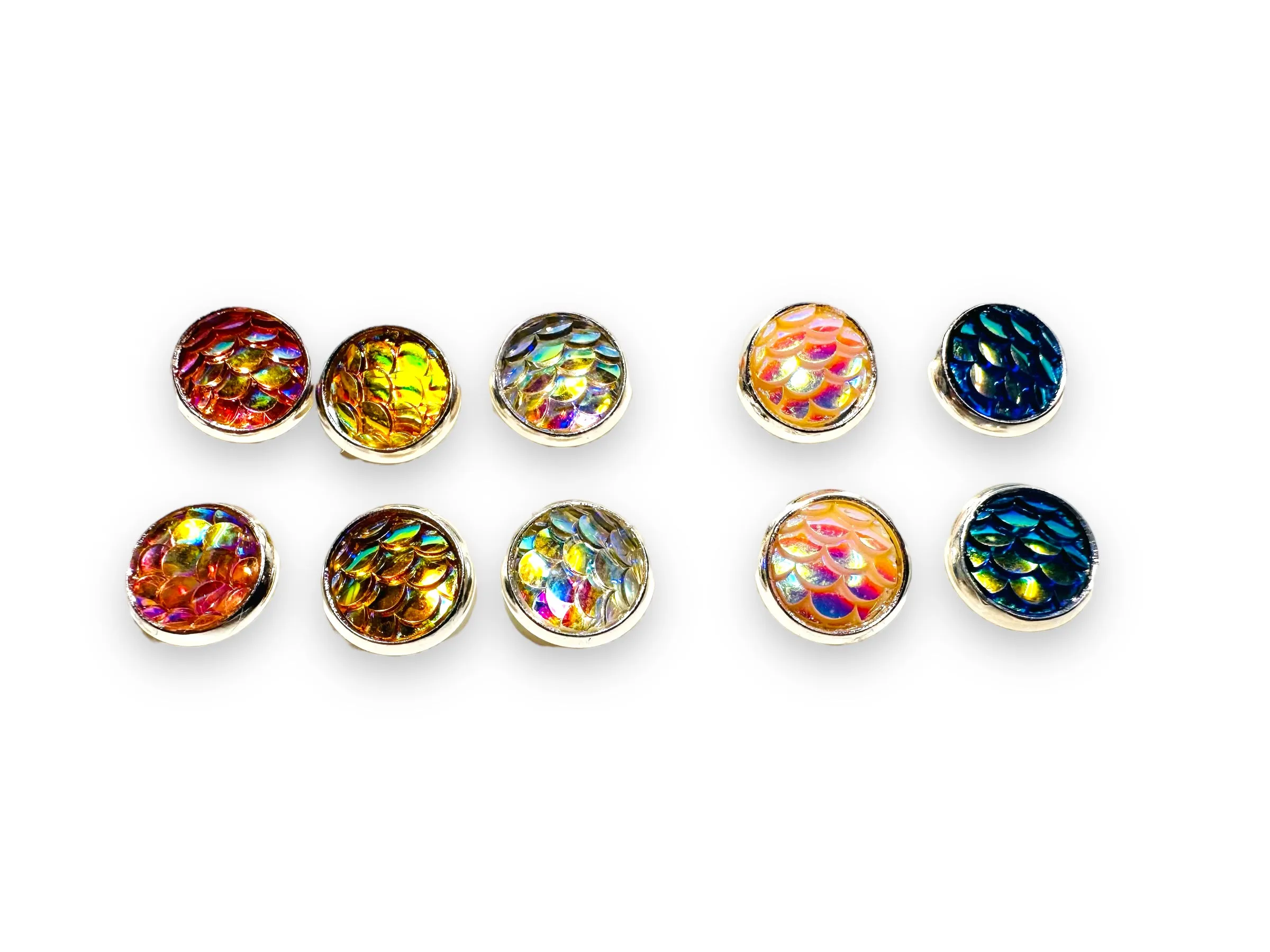 Mermaid Studs/Scale Resin Earrings/Mermaid Earrings