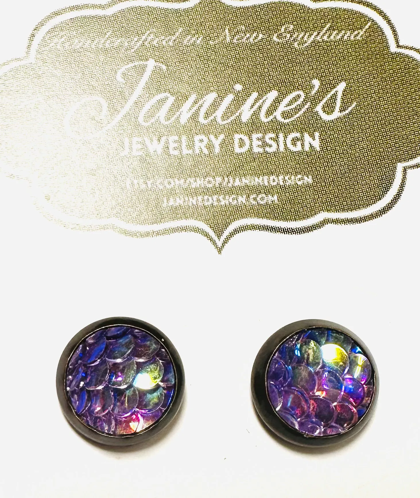 Mermaid Studs/Scale Resin Earrings/Mermaid Earrings